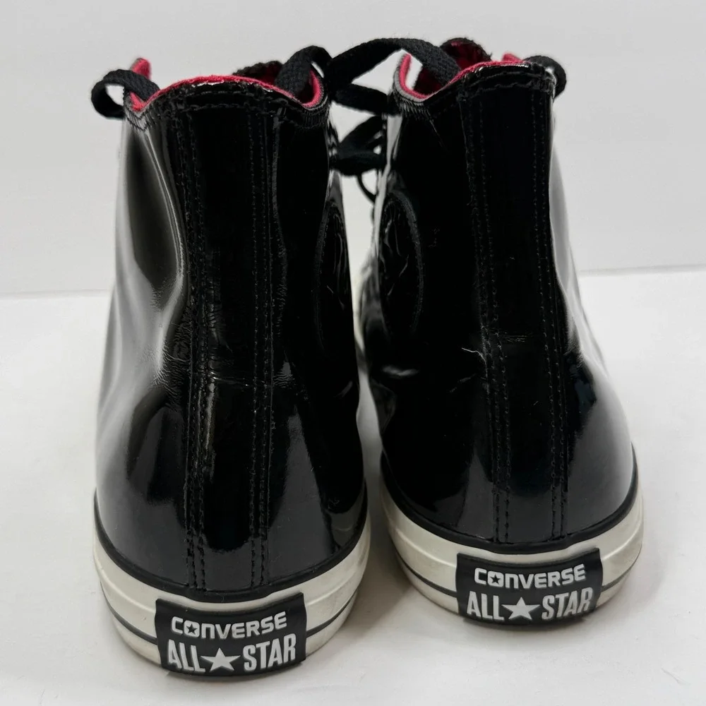 Converse Chuck Taylor High Top Sneaker Patent Leather Black Casual Size 12 - Picture 6 of 9
